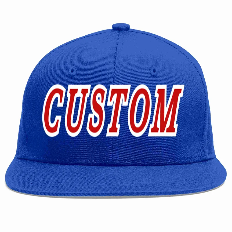 Slogan Baseball Cap-Custom Royal Red-White Casual Sport Baseball Cap