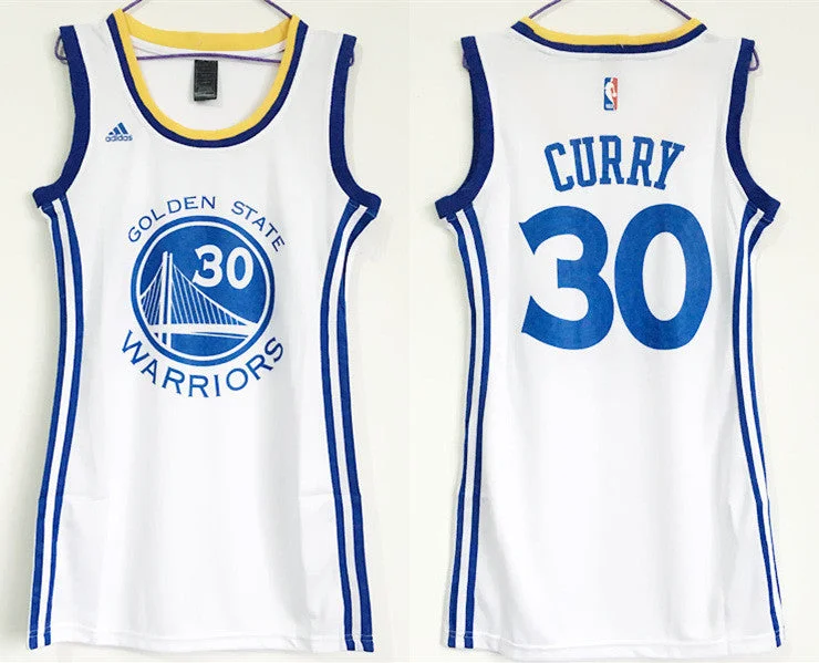 Recycled Material Basketball Jersey-Warriors 30 Stephen Curry White Women Swingman Basketball Jersey