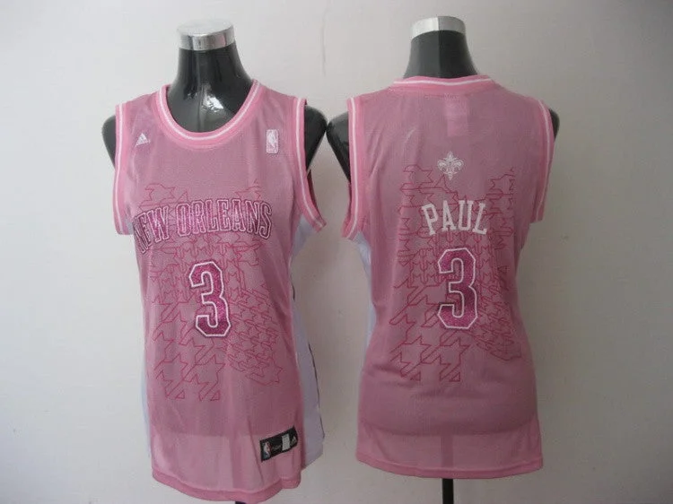 Vintage Basketball Jersey-Clippers 3 Paul Pink Women Basketball Jersey