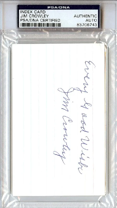 Protective Football Helmet-Jim Crowley Autographed 3x5 Index Card "Every Good Wish" Notre Dame Four Horsemen PSA/DNA #83706743