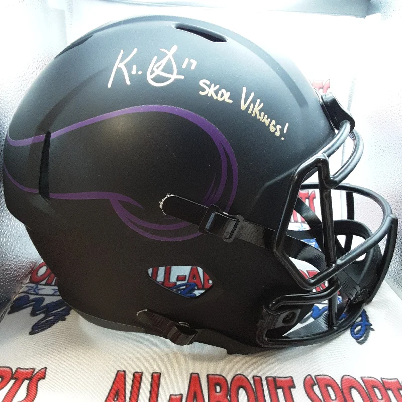 Red Football Helmet-KJ Osborn Authentic Signed Autographed Full-size Replica Helmet JSA-