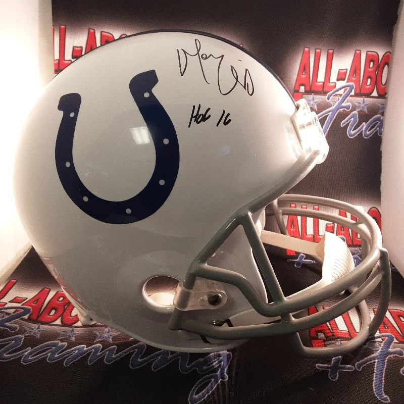 Wireless Communication Football Helmet-Marvin Harrison Signed Autographed Full-size Replica Helmet JSA