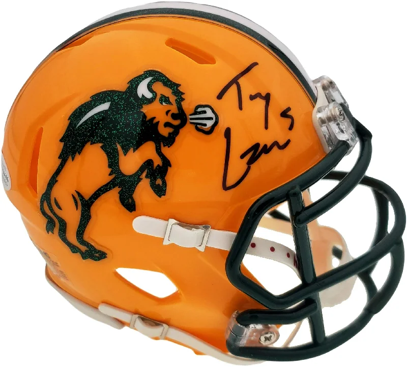 College Football Helmet-Trey Lance Autographed North Dakota State Bison Speed Mini Helmet Beckett BAS Stock #187734