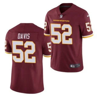 Blended Fabric Soccer Jersey-Men's Washington Football Team #52 Jamin Davis Burgundy Vapor Untouchable Limited Stitched Jersey