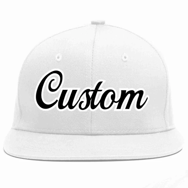 Patchwork Baseball Cap-Custom White Black-White Casual Sport Baseball Cap