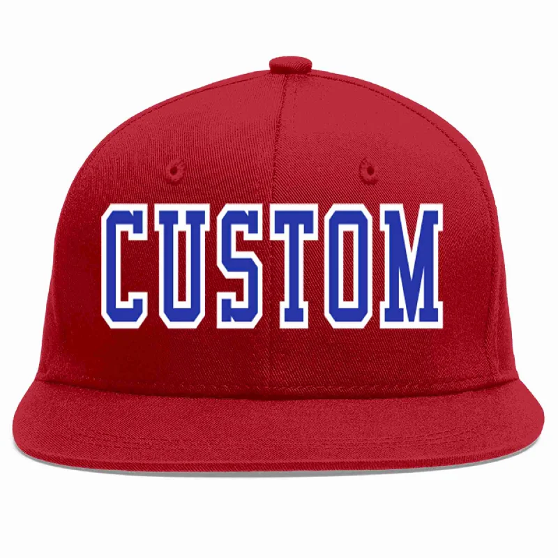 Grunge Baseball Cap-Custom Red Royal-White Casual Sport Baseball Cap