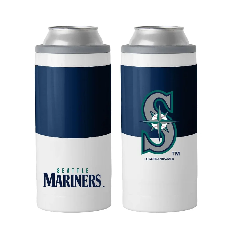 Basketball Team Mug-Seattle Mariners 12oz Colorblock Slim Can Coolie