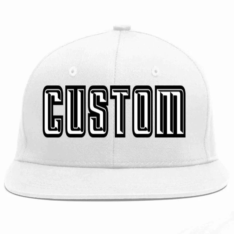 Faux Fur Lined Baseball Cap-Custom White White-Black Casual Sport Baseball Cap