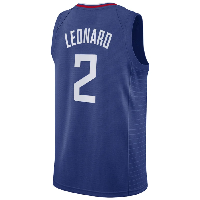 Gradient Basketball Jersey-LA.Clippers #2 Kawhi Leonard 2019-20 Swingman Jersey Icon Edition Royal Stitched American Basketball Jersey