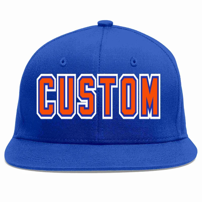 Motorsport Baseball Cap-Custom Royal Orange-Royal Casual Sport Baseball Cap