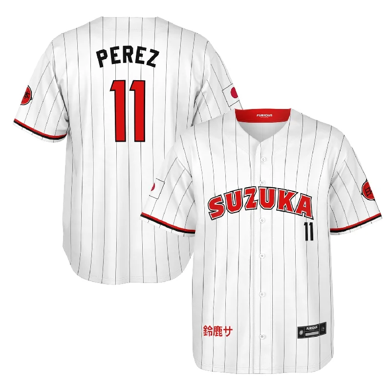 Brown Baseball Jersey-Perez - Suzuka City Jersey