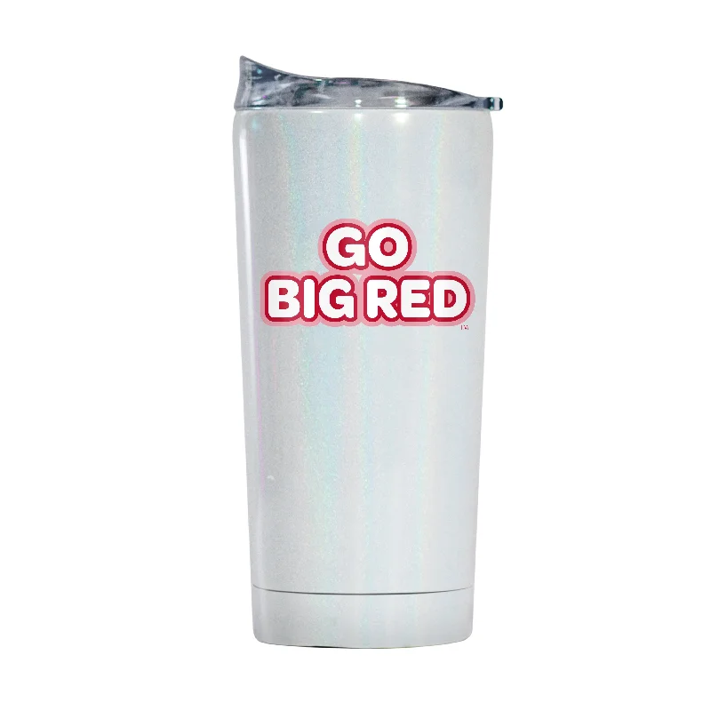 College Team Mug-Nebraska 20oz Bubble Iridescent Tumbler