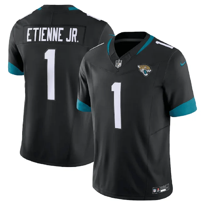 Team Soccer Jersey-Men's Jacksonville Jaguars #1 Travis Etienne Jr. Black 2023 F.U.S.E Untouchable Limited Football Stitched Jersey