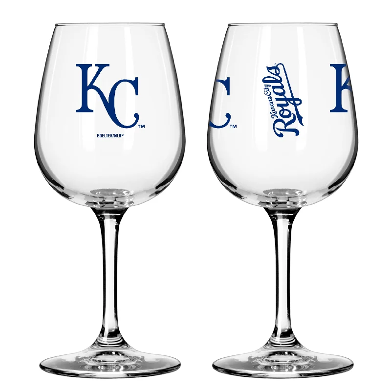 Silver Team Mug-Kansas City Royals 12oz Gameday Stemmed Wine Glass