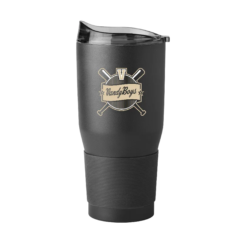 Silver Team Mug-Vanderbilt 30oz VandyBoys Black Powder Coat Tumbler