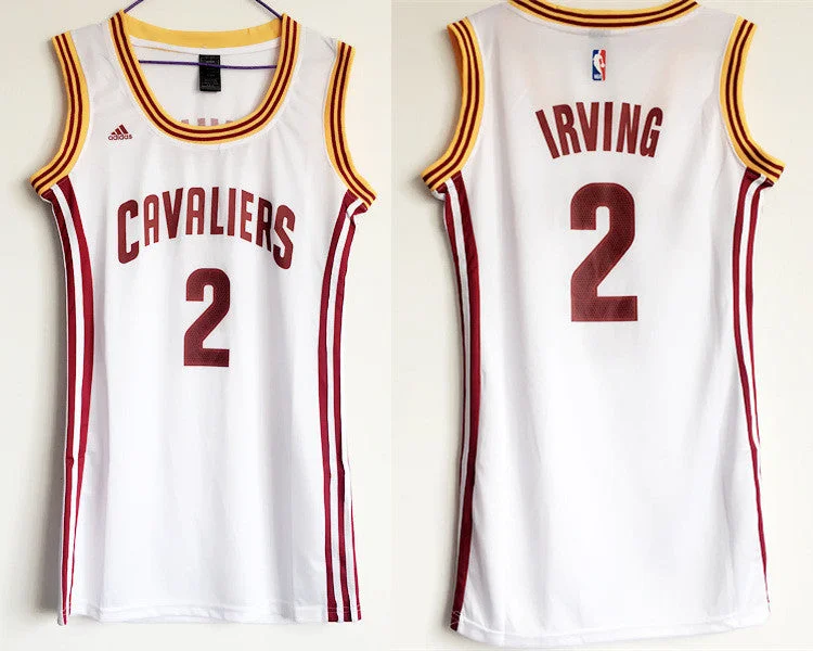 Minimalist Basketball Jersey-Cavaliers 2 Kyrie Irving White Women Swingman Basketball Jersey