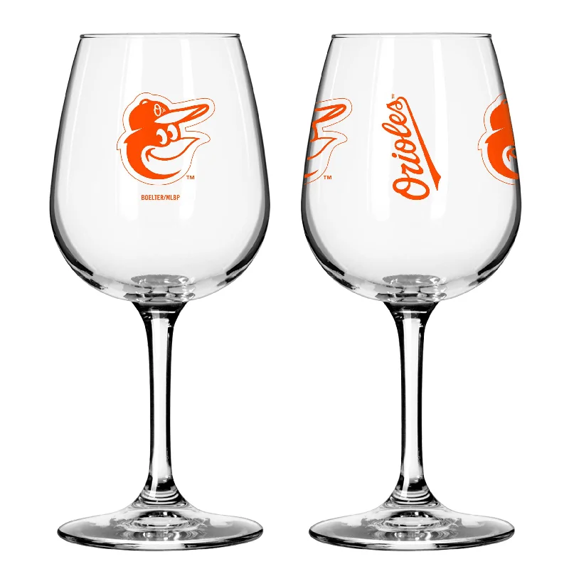 University Team Mug-Baltimore Orioles 12oz Gameday Stemmed Wine Glass