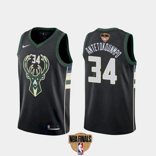 Memorial Basketball Jersey-Men's Milwaukee Bucks #34 Giannis Antetokounmpo Finals Stitched Basketball Jersey (Check description if you want Women or Youth size)