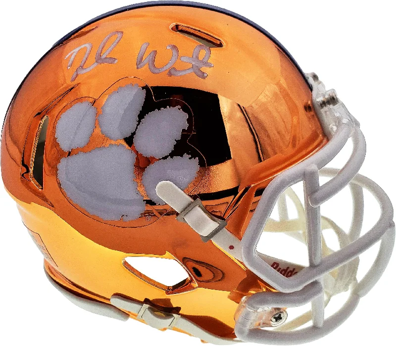 All-Weather Football Helmet-Deshaun Watson Autographed Clemson Tigers Orange Chrome Speed Mini Helmet Beckett BAS Stock #144512