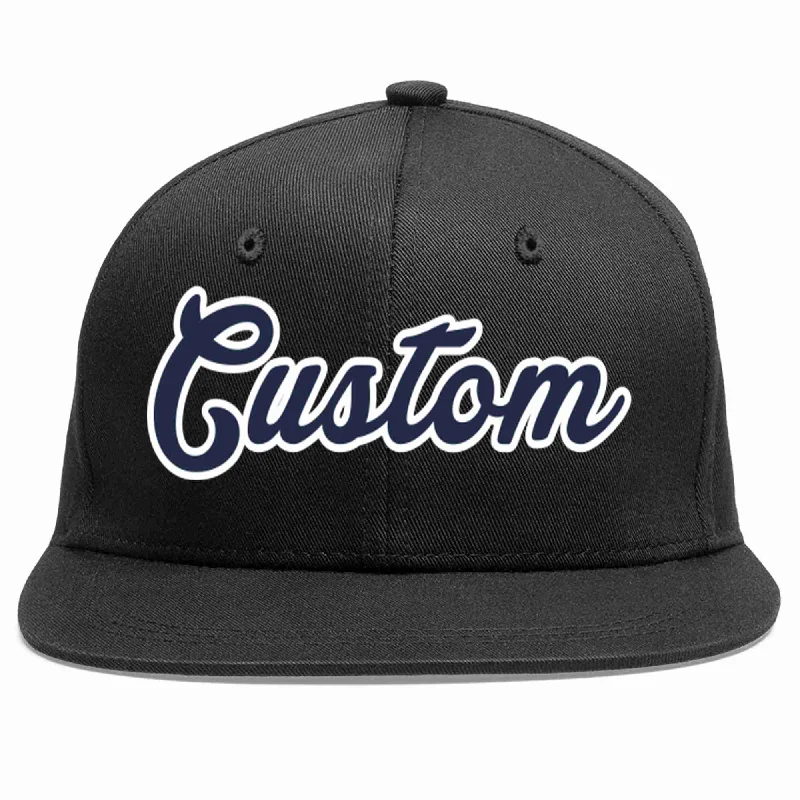 Denim Baseball Cap-Custom Black Navy-White Casual Sport Baseball Cap