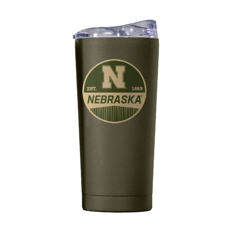 Graphic Team Mug-Nebraska 20oz Badge Powder Coat Tumbler