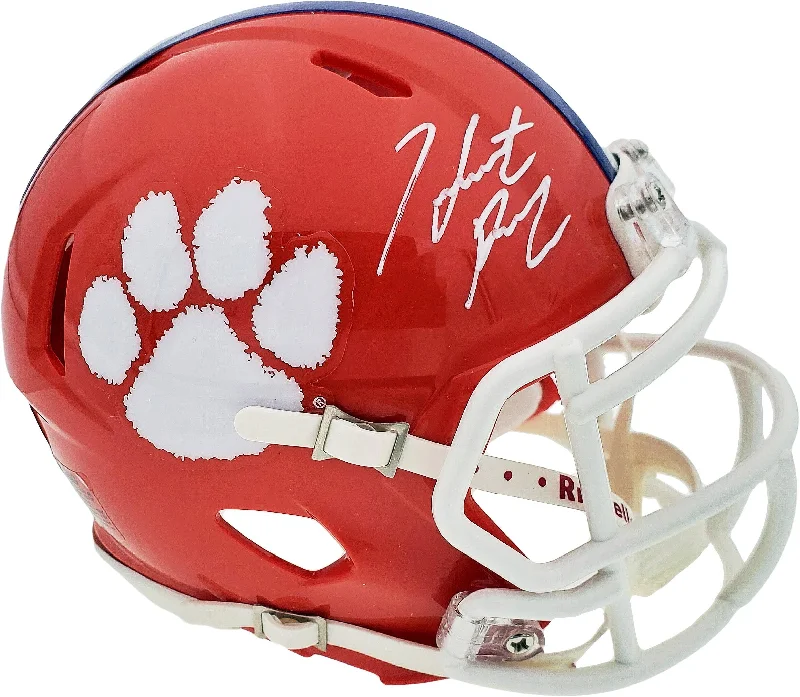 Advanced Safety Football Helmet-Hunter Renfrow Autographed Clemson Tigers Speed Mini Helmet Beckett BAS Stock #185724