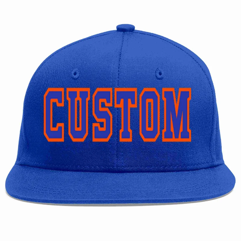 Music Band Baseball Cap-Custom Royal Royal-Orange Casual Sport Baseball Cap