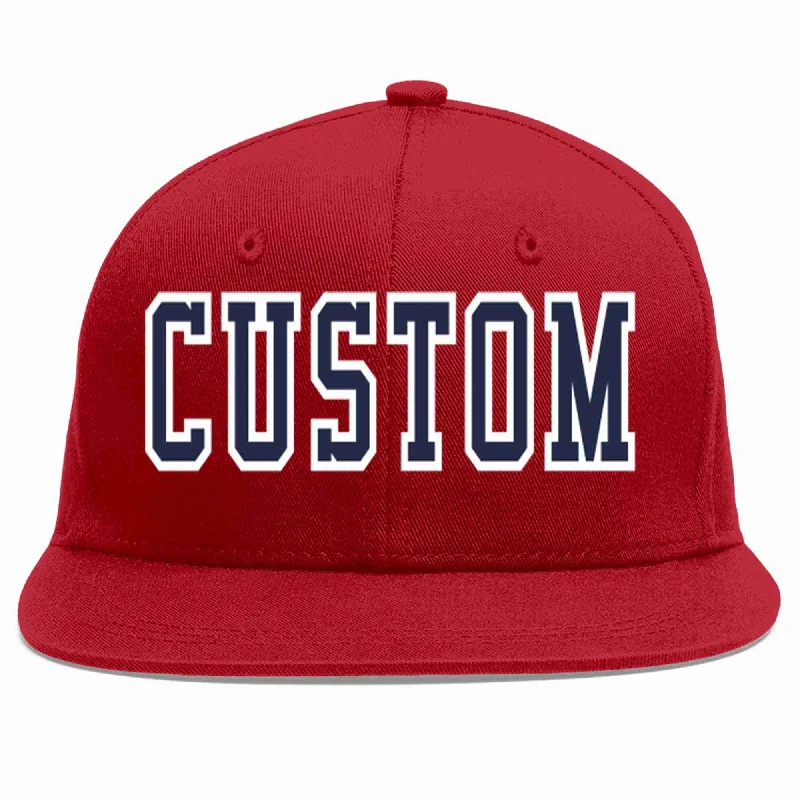 Punk Baseball Cap-Custom Red Navy-White Casual Sport Baseball Cap