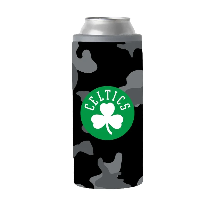 Coffee Team Mug-Boston Celtics Black Camo 12oz Slim Can Coolie