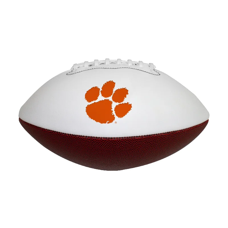 High Visibility Rugby Ball-Clemson Official-Size Autograph Football