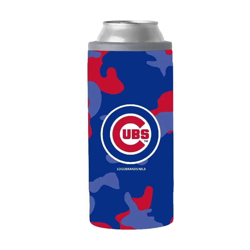 Souvenir Team Mug-Chicago Cubs 12oz Camo Slim Can Coolie