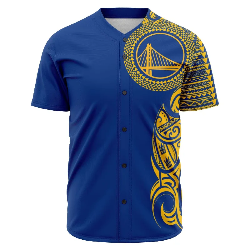 Glossy Baseball Jersey-Golden State Warriors Shirt