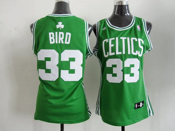 Teal Basketball Jersey-Celtics 33 Bird Green Women Basketball Jersey