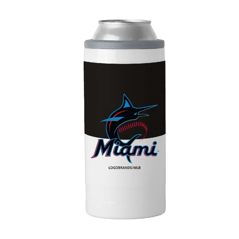 Logo Team Mug-Miami Marlins 12oz Colorblock Slim Can Coolie