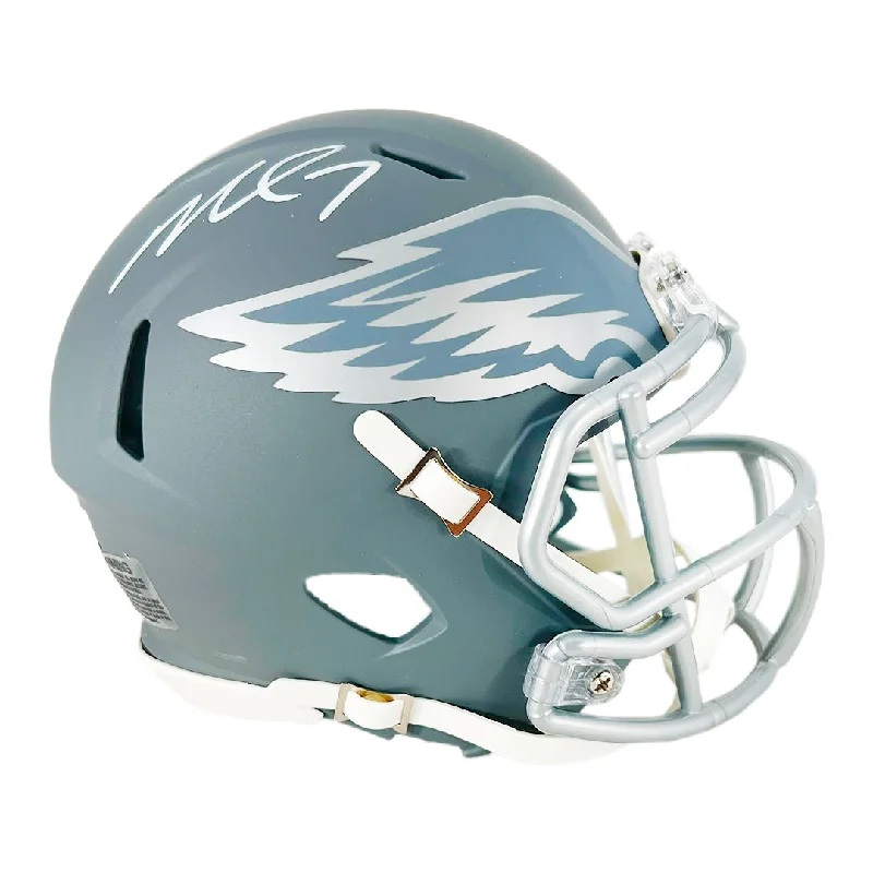 Neon Football Helmet-Michael Vick Signed Philadelphia Eagles Slate Alternate Speed Mini Football Helmet (Beckett)