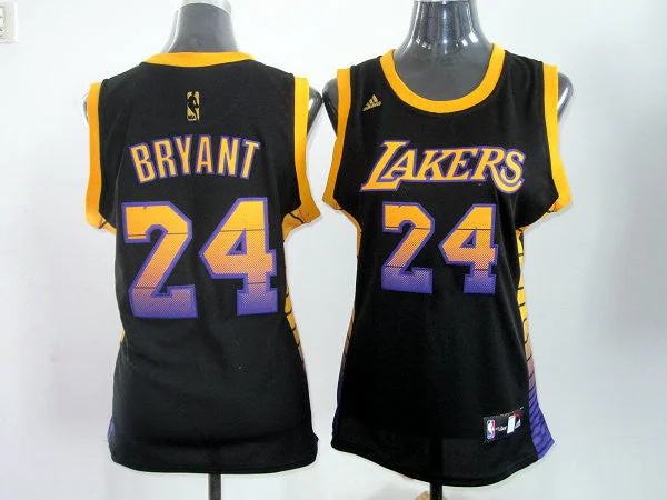 Cooling Basketball Jersey-Lakers 24 Bryant Black rainbow Women Basketball Jersey