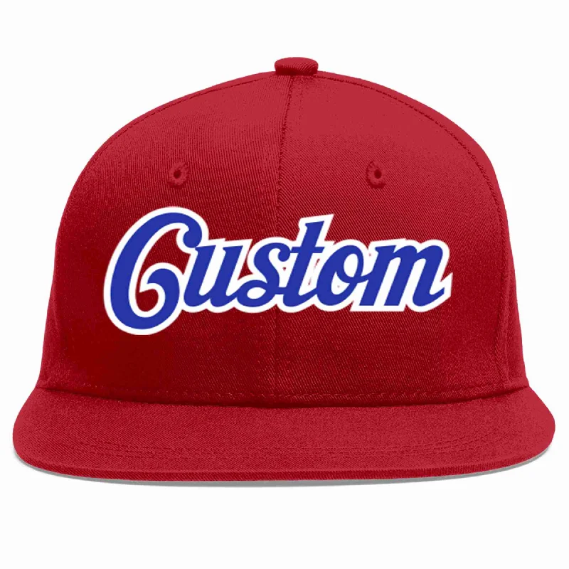 Skater Baseball Cap-Custom Red Royal-White Casual Sport Baseball Cap