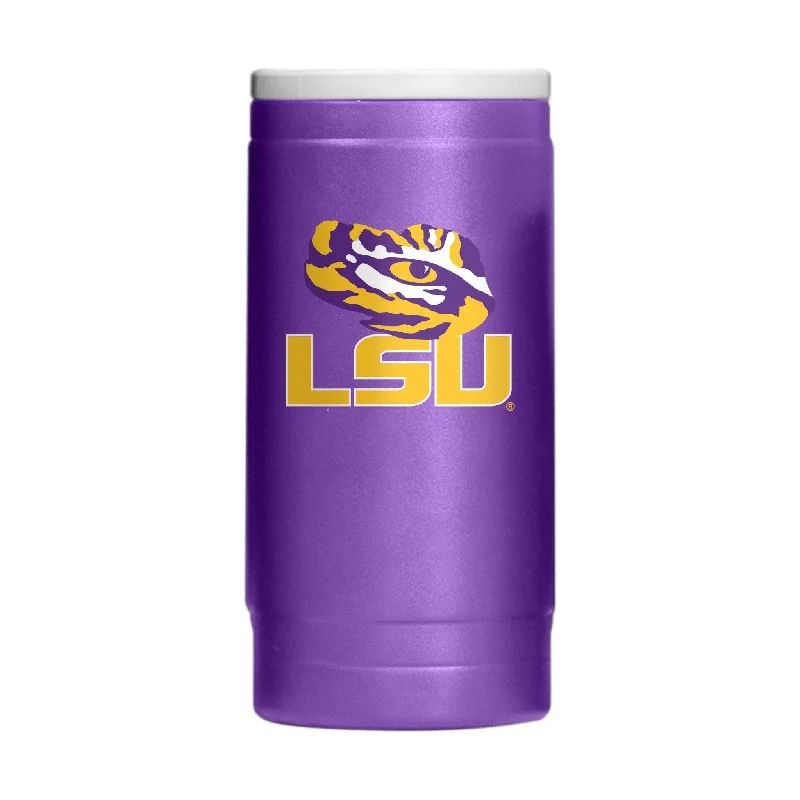 Matte Finish Team Mug-LSU Flipside Powder Coat Slim Can Coolie