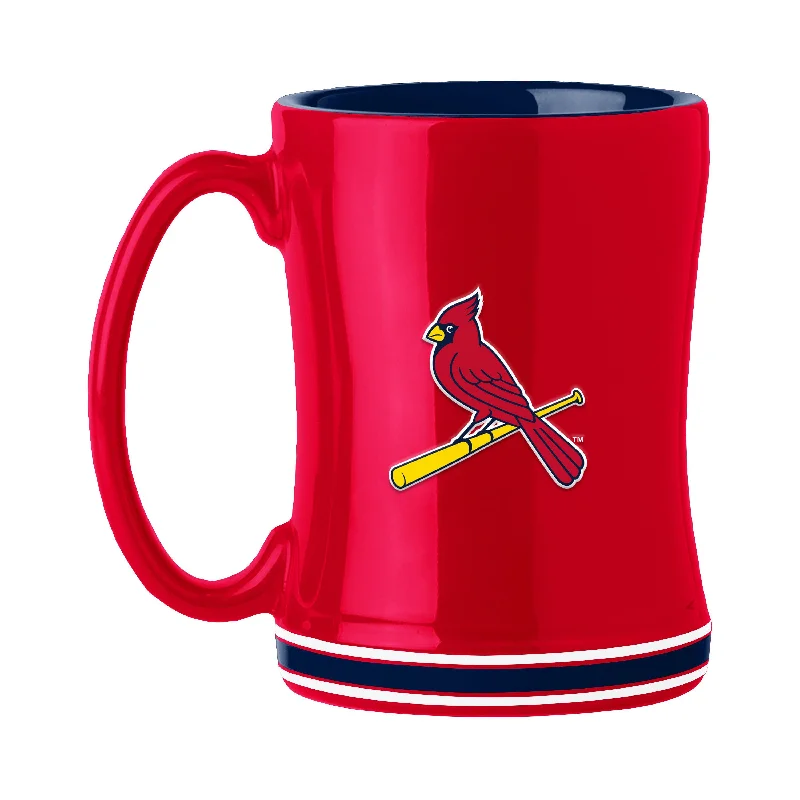 Golf Team Mug-St Louis Cardinals 14oz Relief Mug