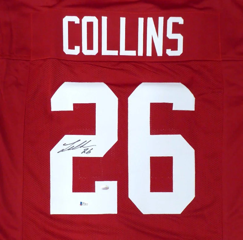 Waterproof Football Helmet-Alabama Crimson Tide Landon Collins Autographed Red Jersey Beckett BAS Stock #160991