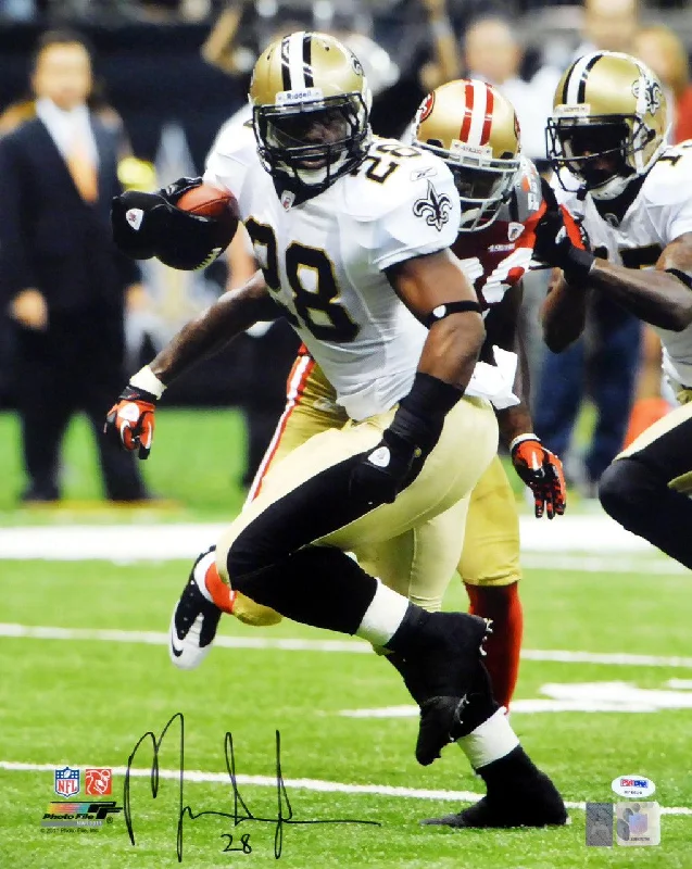 Minimalist Football Helmet-Mark Ingram Autographed 16x20 Photo New Orleans Saints PSA/DNA RookieGraph Stock #20828