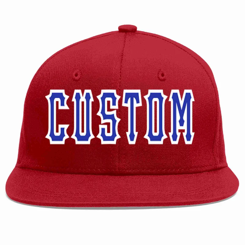 Streetwear Baseball Cap-Custom Red Royal-White Casual Sport Baseball Cap