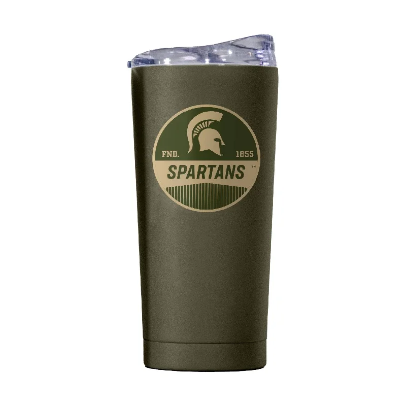 Color Changing Team Mug-Michigan State 20oz Badge Powder Coat Tumbler