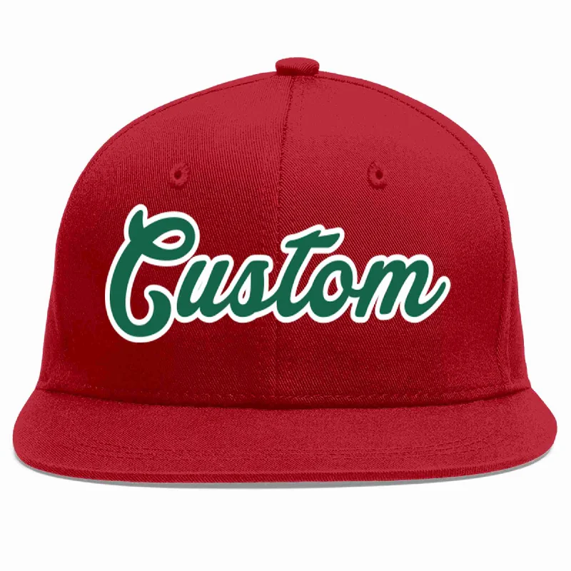 Insulated Baseball Cap-Custom Red Kelly Green-White Casual Sport Baseball Cap