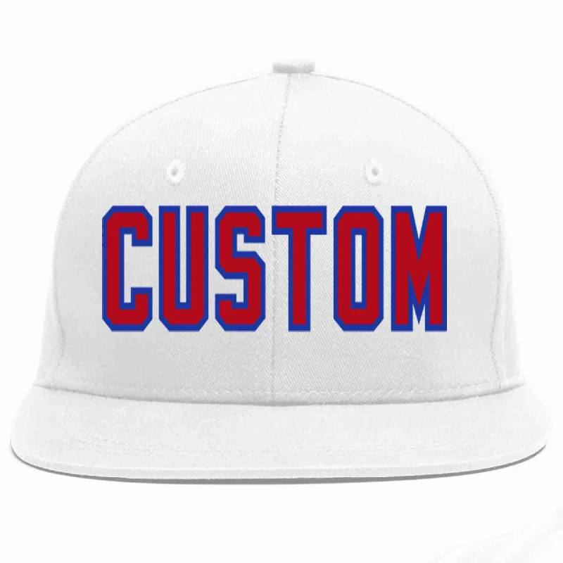 Tactical Baseball Cap-Custom White Red-Royal Casual Sport Baseball Cap