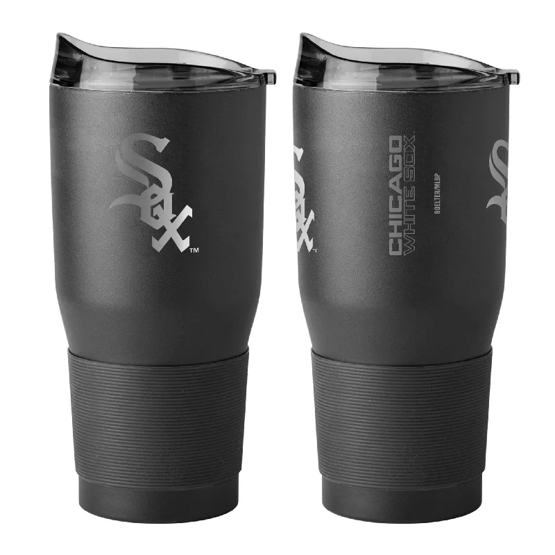 Thermal Team Mug-Chicago White Sox 30oz Etch Black Powder Coat Tumbler