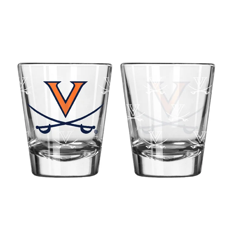 Embossed Team Mug-Virginia 2oz Satin Etch Shot Glass