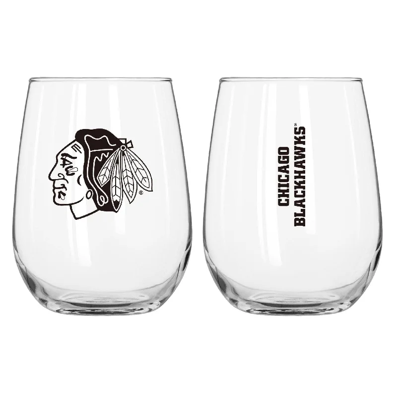 Fan Edition Team Mug-Chicago Blackhawks 16oz Gameday Curved Beverage Glass