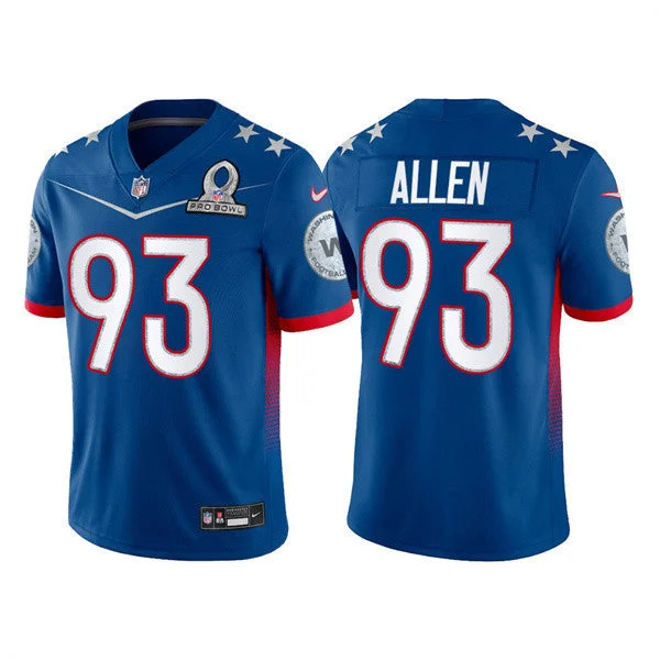 Recycled Material Soccer Jersey-Men's Washington Football Team #93 Jonathan Allen 2022 Royal NFC Pro Bowl Stitched Jersey