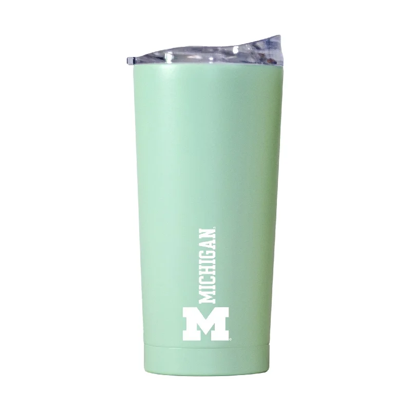 Cartoon Team Mug-Michigan 20oz Vertical Powder Coat Tumbler